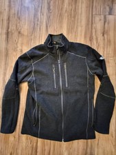 Kuhl intercept fleece jacket sweater Men Large Black gray Full zip long sleeve