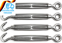 4-Teiliger Spannschloss-Drahtspanner M10 Edelstahl-Spannschloss-Spanner Verstell