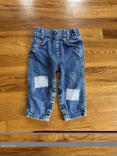 Vintage 80s 90s Little Levi s Patchwork Pants, Denim Jeans Baby Size 18 Months