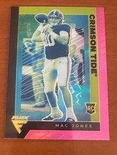 2021 Panini Chronicles Draft Picks Pink Flux #240 Mac Jones Rookie Patriots