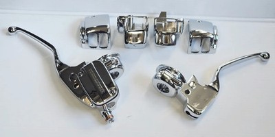 V-Factor Chrome Handlebar Controls for Harley Touring FLH/FLT w /Radio 08-13