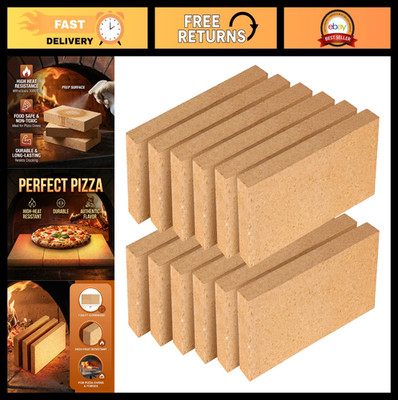 12 Pack High Temp Fire Bricks 3000°F, Insulating Refractory Brick for Pizza Oven