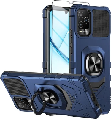 MOCOTTO for BLU View 5 Pro Phone Case with Tempered Glass Screen 5 Pro, Blue