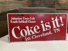 VTG Cleveland Tennessee Coca-Cola Car Tag Johnston City “Coke Is It!”