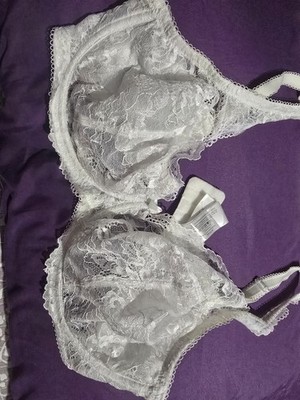 Ella Pretty Secrets White Lace Full Cup Underwired Bra 40E Adjustable Strap