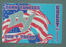 Damn Yankees satin backstage pass AUTHENTIC rectangle Don't Tread !
