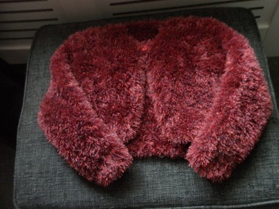 Bolero rot/lila Mix Wimperngarn passend für 5-6 Jahre
