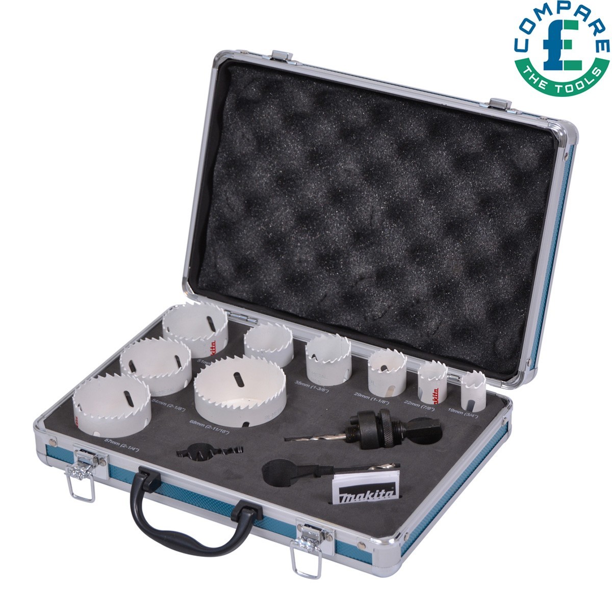 Makita D-47282 Electricians Holesaw Kit - 12 Pieces