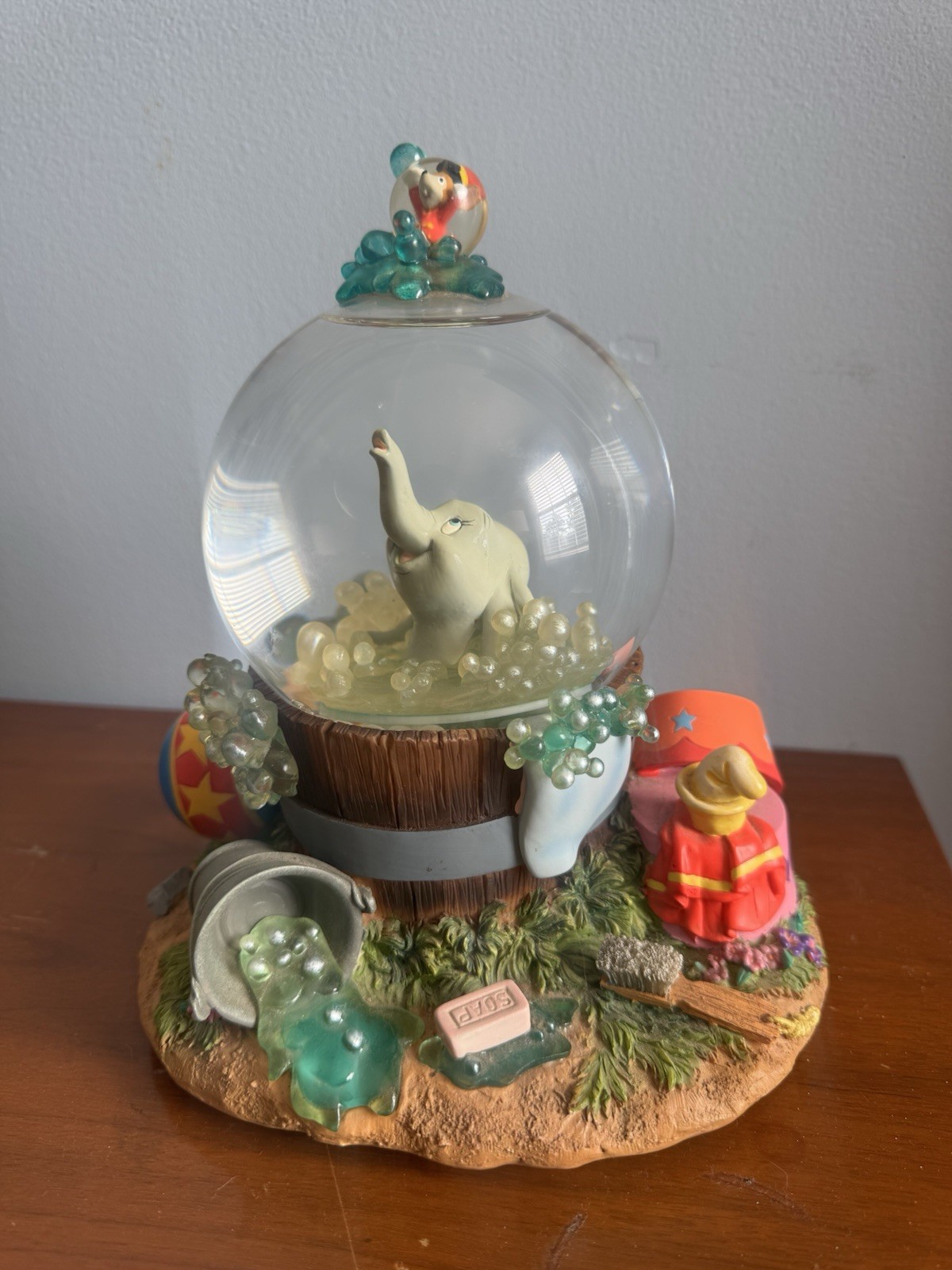 Disney “Dumbo Takes a Bubble Bath” Snow Globe, Music Box, & Bubble Blower