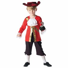 Captain Hook Peter Pan Disney Villain Pirate Fairytale Child Boys Costume M