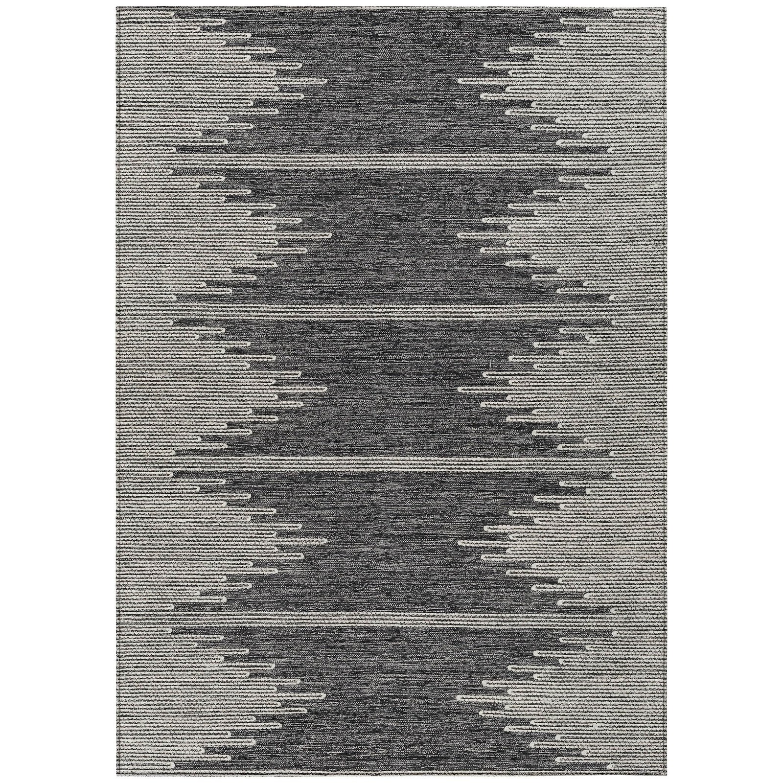 Chantille ACN647 Charcoal 3' x 5' Indoor Outdoor Area Rug, Easy Clean, Machin...