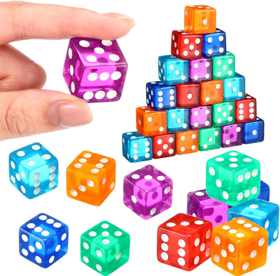 36 Piece 19 Mm Casino Style Craps Dice Sets Acrylic and