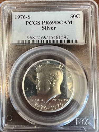 1976-S Kennedy Silver Half Dollar PCGS PR69DCAM Bicentennial Proof Uncirculated