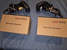 Lot of 2 WoneNice USB Laser Barcode Scanner Wired Handheld Bar Code Black