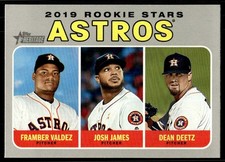 2019 Topps Heritage Dean Deetz/Framber Valdez/Josh James Rookie Houston Astros