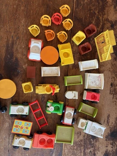 Vintage Fisher Price Little People Furniture Motorcycle Accessories