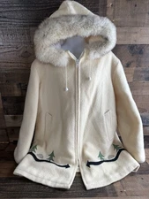 Vintage Hudson's Bay Company Igloo Wool Parka Coat Jacket Womens Large