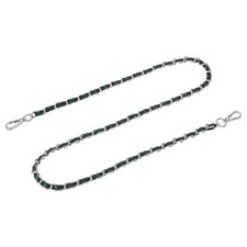 47" Purse Strap with Buckle for Shoulder and Cross Body Green Silver 