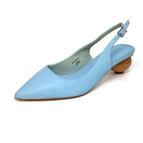 Zapatos de tacón de pelota con cordones Sphere para mujer talla 7 punta en punta azul bebé de ASOS DESIGN - Imagen 3 de 11