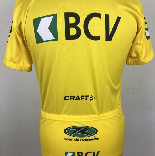 Camiseta deportiva de ciclismo Craft Tour de Romandie 2004 amarilla para hombre talla L BCV L2 aislamiento - Imagen 9 de 12