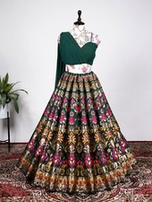 GEORGETTE ETHNIC HEAVY LEHENGA CHOLI WITH BHADHANI PRINT DUPATTA FOR WOMEN WEAR