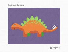 Beginner Dinosaur Needlepoint Kit or Canvas