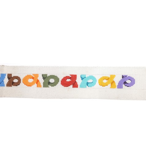 COOK HP NEEDLEPOINT CANVAS: YOU CHOOSE BELT / STRAP ABSTRACT ARROWS HEART GG - Picture 4 of 5