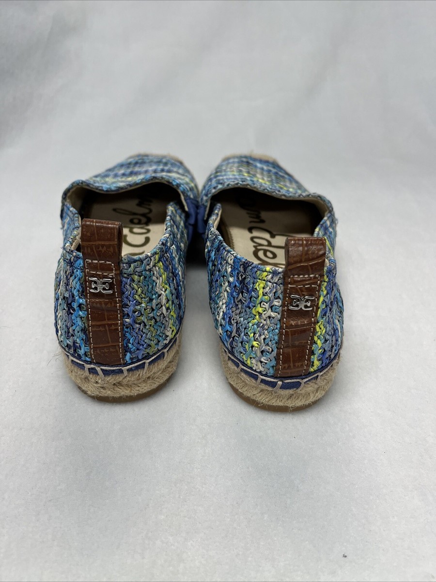 Sam Edelman Khloe Slip On Loafers Flats Blue Woven  display picture 1