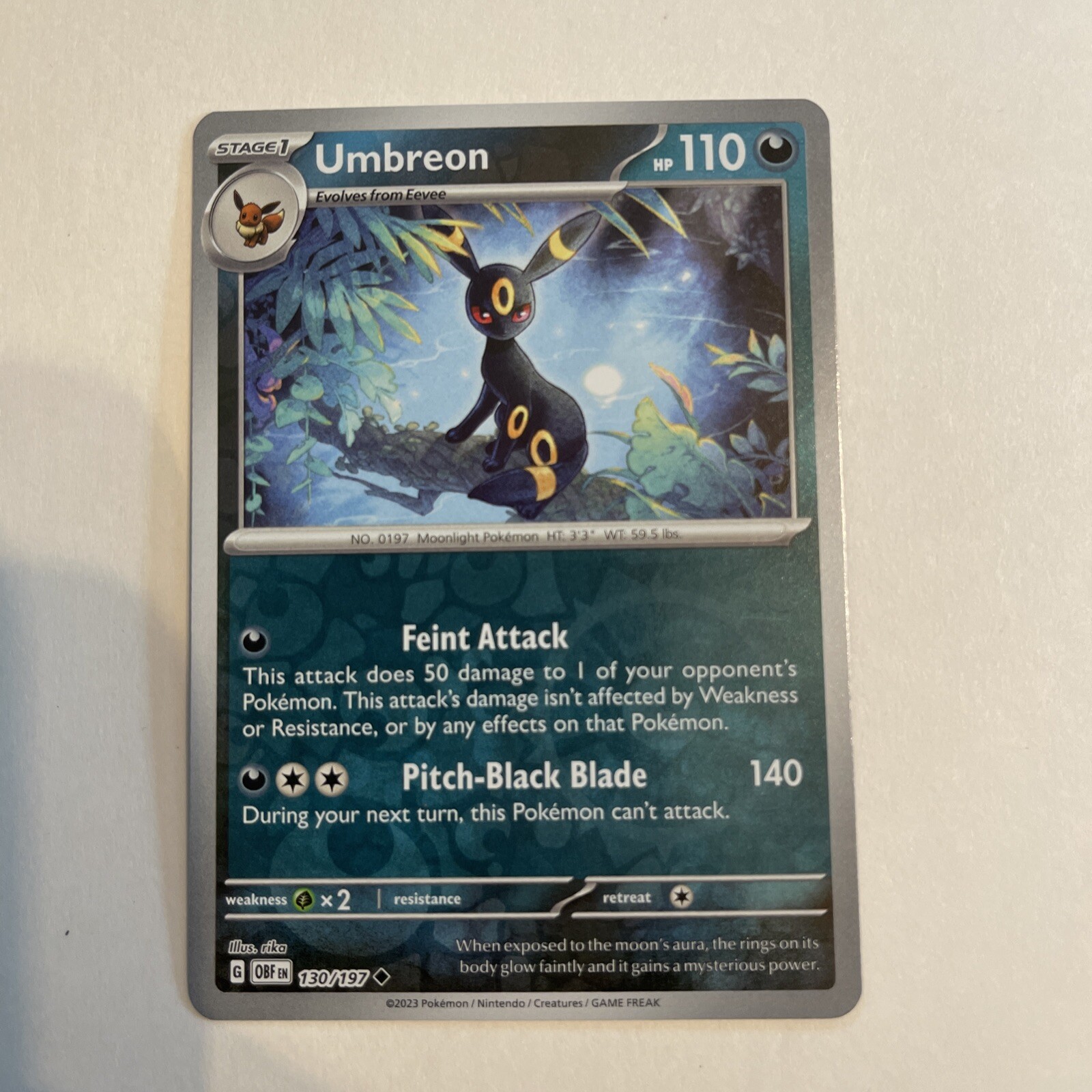 Reverse Holo Umbreon 130/197 Obsidian Flames eBay