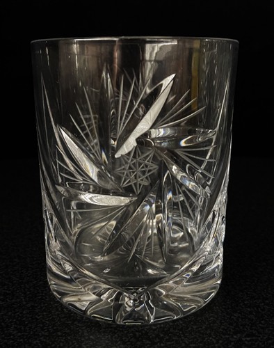Set of 4 Ajka Csopak Pinwheel Old Fashioned Glasses Hungary 3 5/8" - Picture 3 of 7