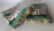 Pendleton Jacquard 2 Washcloth Towel Set Grey Chief Joseph 13" x 13"
