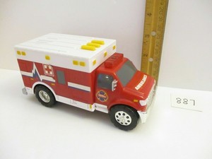 Tonka Light Sound Electronic Ambulance Toughest Mini about 6" Long