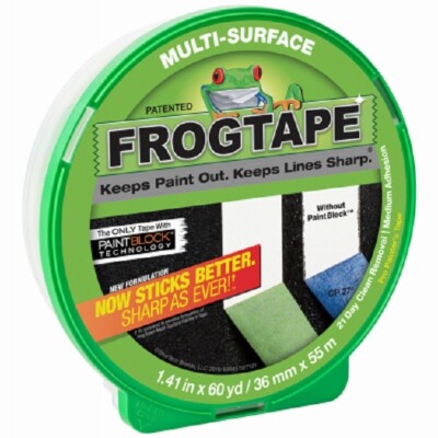 Shurtech 1358465 1.41''-Inch x 60 yard Frog Tape Painter's Tape - 5 Rolls