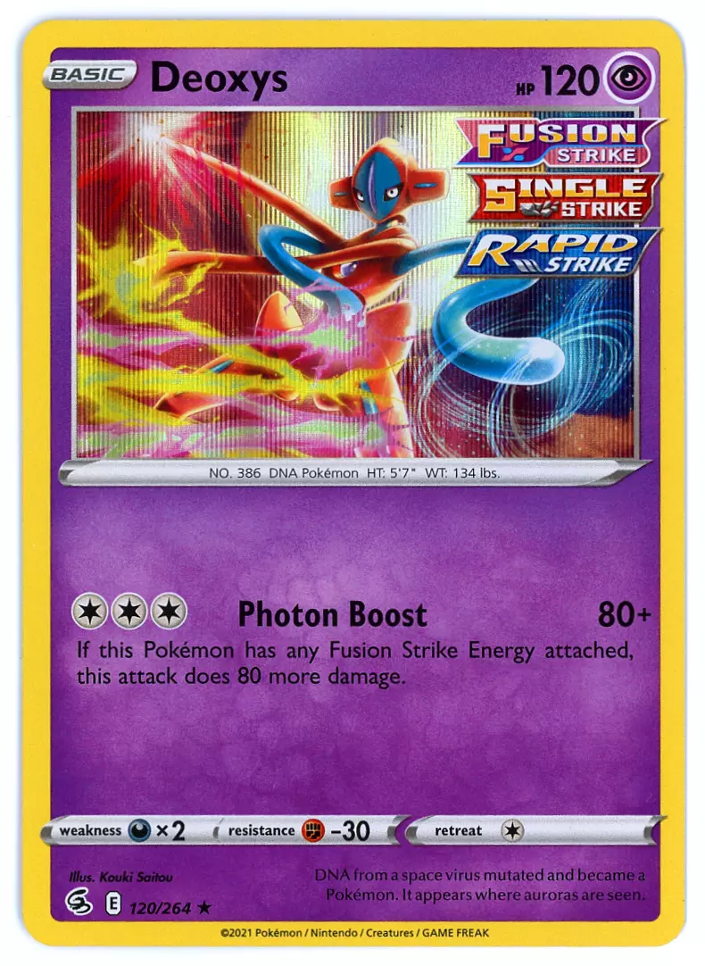 Deoxys - 120/264 - Holo Rare - Sword & Shield - Fusion Strike