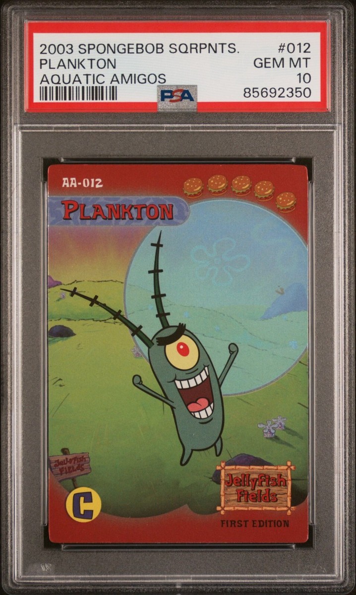 2003 UD Spongebob Squarepants Aquatic Amigos Plankton HOLO Super