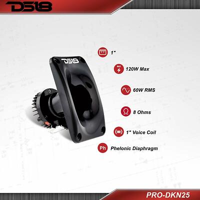 DS18 1'' VC Driver Horn Loud Speaker 120 W 8-ohm Pro Car Audio Tweeter PRO-DKN25