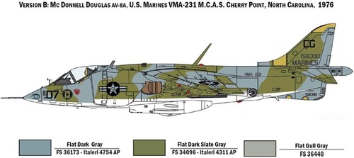 Italeri ITA1410 1/72 1:72 USMC Marine Corps AV-8A Harrier NEW - Picture 6 of 6