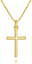14K Gold Cross Necklaces for Women Gold Cross Chain Minimalist Cross Pendant Sma