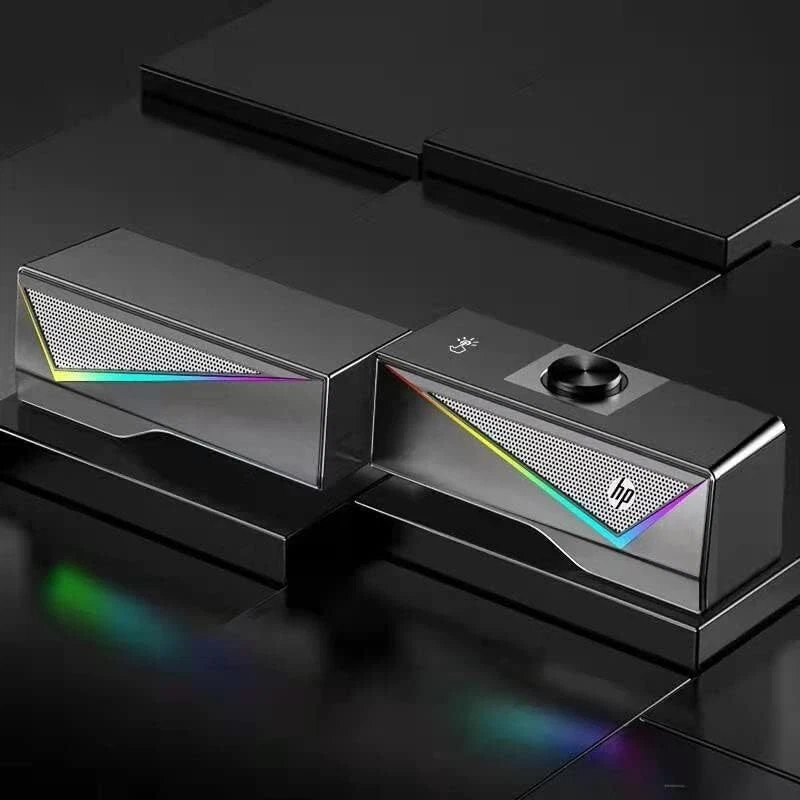 HP DHE-6005 Desktop RGB Multimedia Soundbar Stereo Surround Gaming Speaker - Image 2 of 4