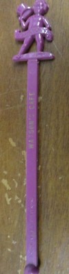 Watson's Cafe Swizzle Stick, Purple, HAPPY NEW YEAR