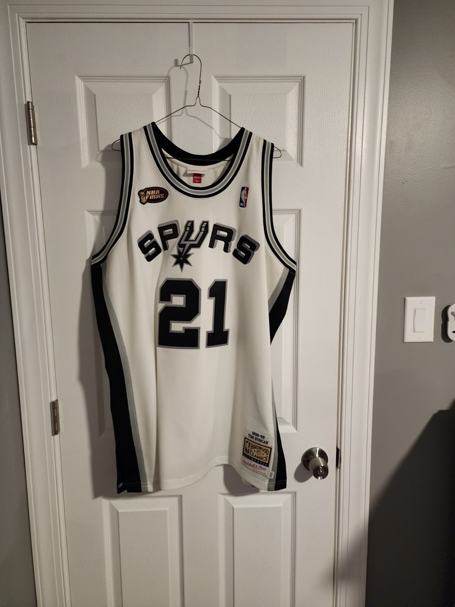 100% Authentic Mitchell & Ness Tim Duncan 98-99 Spurs NBA Finals