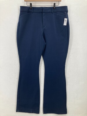 Old Navy Pixie Flare Pants Women's 16 Dark Blue Stretch Fabric High Rise Career