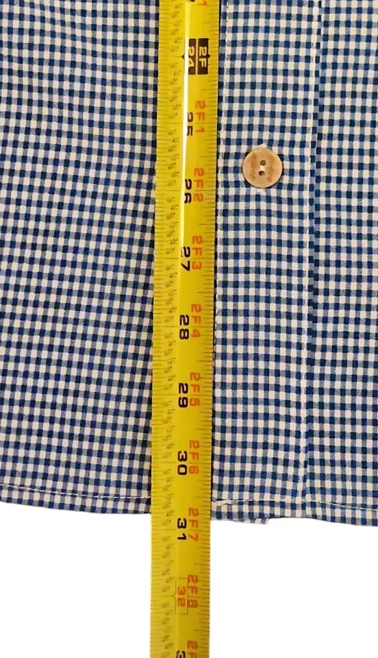 Mojo Fishing Shirt Mens XL Blue White Checked Button Up Outdoor Long