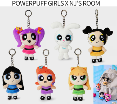 NEWJEANS Powerpuff Girl Plush Doll Keyring Bag Charm Clip 17cm *US