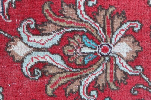 Vintage Worn Hand Made Traditional Oriental Wool Red Large Carpet 385x306cm - Bild 11 von 18