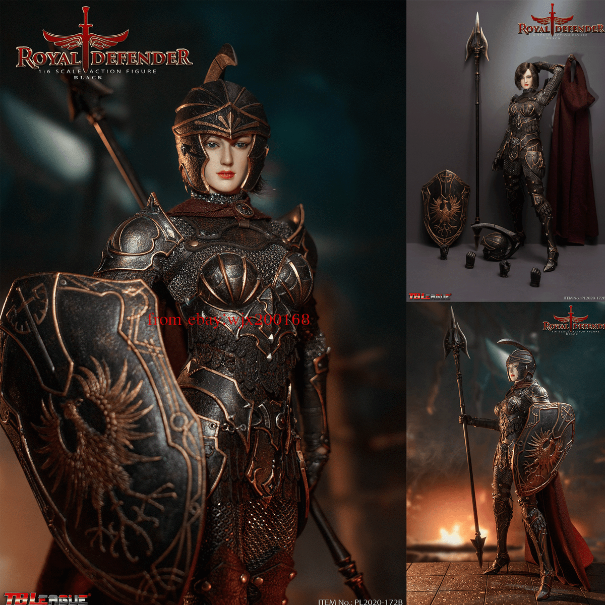 激安/新作 Defender Royal PL2020-172B TBLeague 1/6 Black Figure Action その他