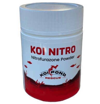 KOI NITRO Nitrofurazone Powder for Fish Ponds & Aquariums - 10 Grams