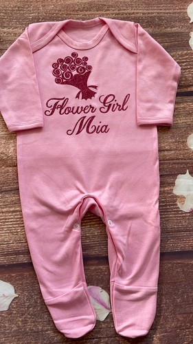 Personalised Flower Girl Gift Printed Name PJ's Pyjamas - Flowergirl wedding - Picture 3 of 8