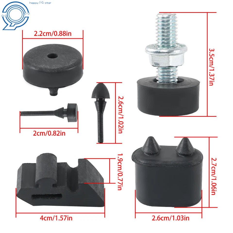 Para Chevrolet Camaro 1967-1978 1979 Tapón de goma y capó Ajustadores Tapones Hierro Foto 3 de 4