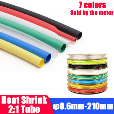 Heat Shrink Tube 2:1 Electrical Tubing Sleeving Cable Wire Heatshrink All Colour